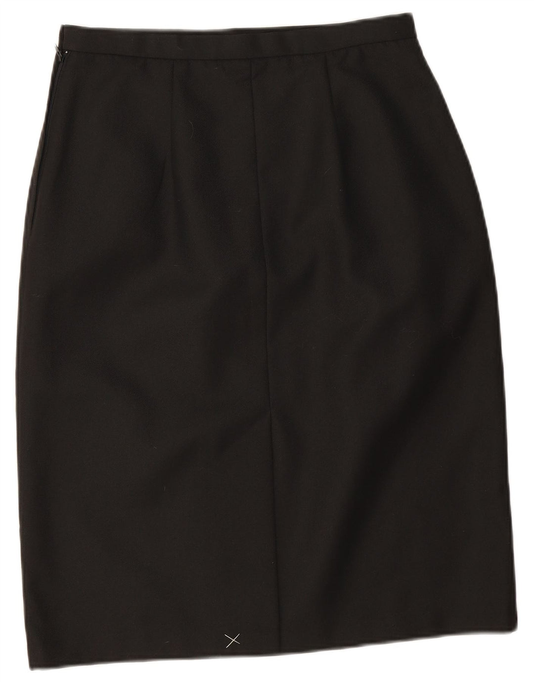 Vintage Damen Bleistiftrock UK 14 Medium W28 Schwarz Polyester