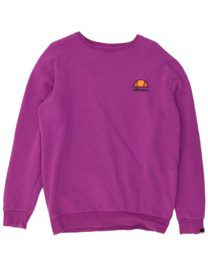 Ellesse Herren-Sweatshirt-Pullover aus mittelvioletter Baumwolle