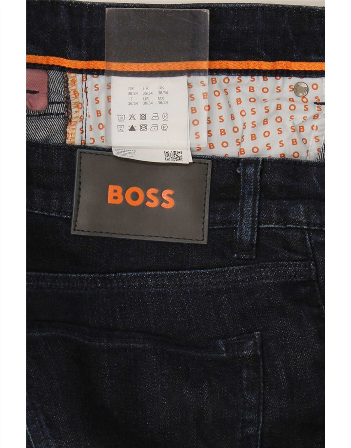 Hugo Boss Damen Slim Jeans W36 L34 Marineblaue Baumwolle