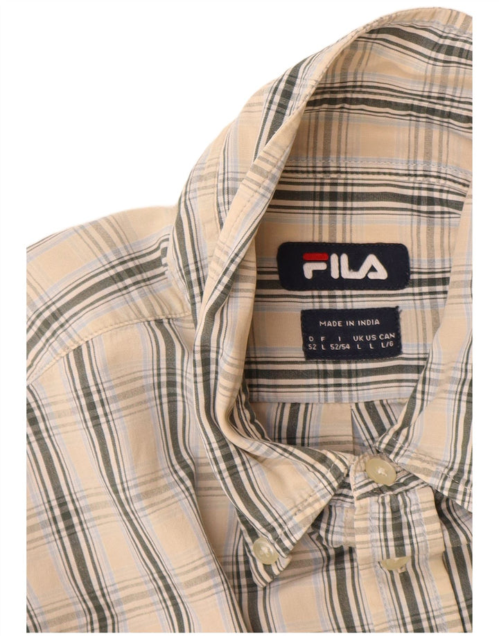 Fila Herrenhemd Große Beige Baumwolle