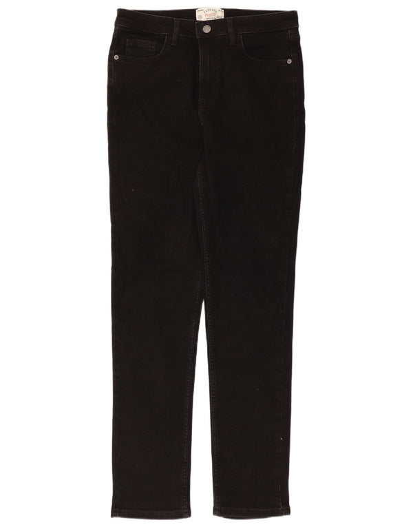 Fat Face Damen Sway Slim Jeans UK 12 Medium W30 L30 Schwarz Baumwolle