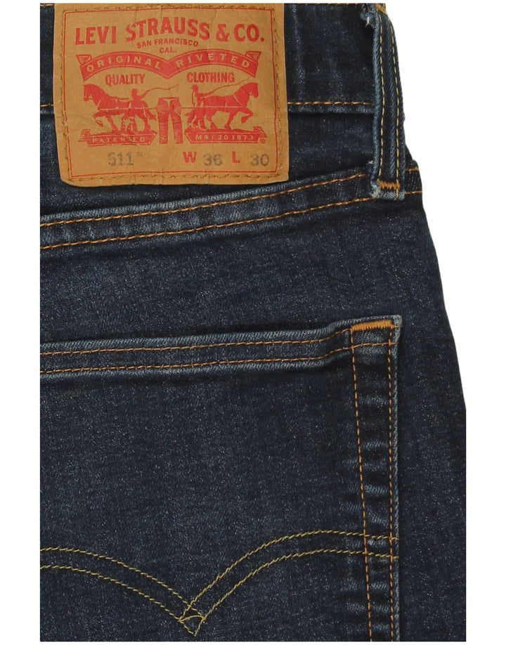 Levi's Herren 511 Slim Jeans W36 L30 Marineblaue Baumwolle