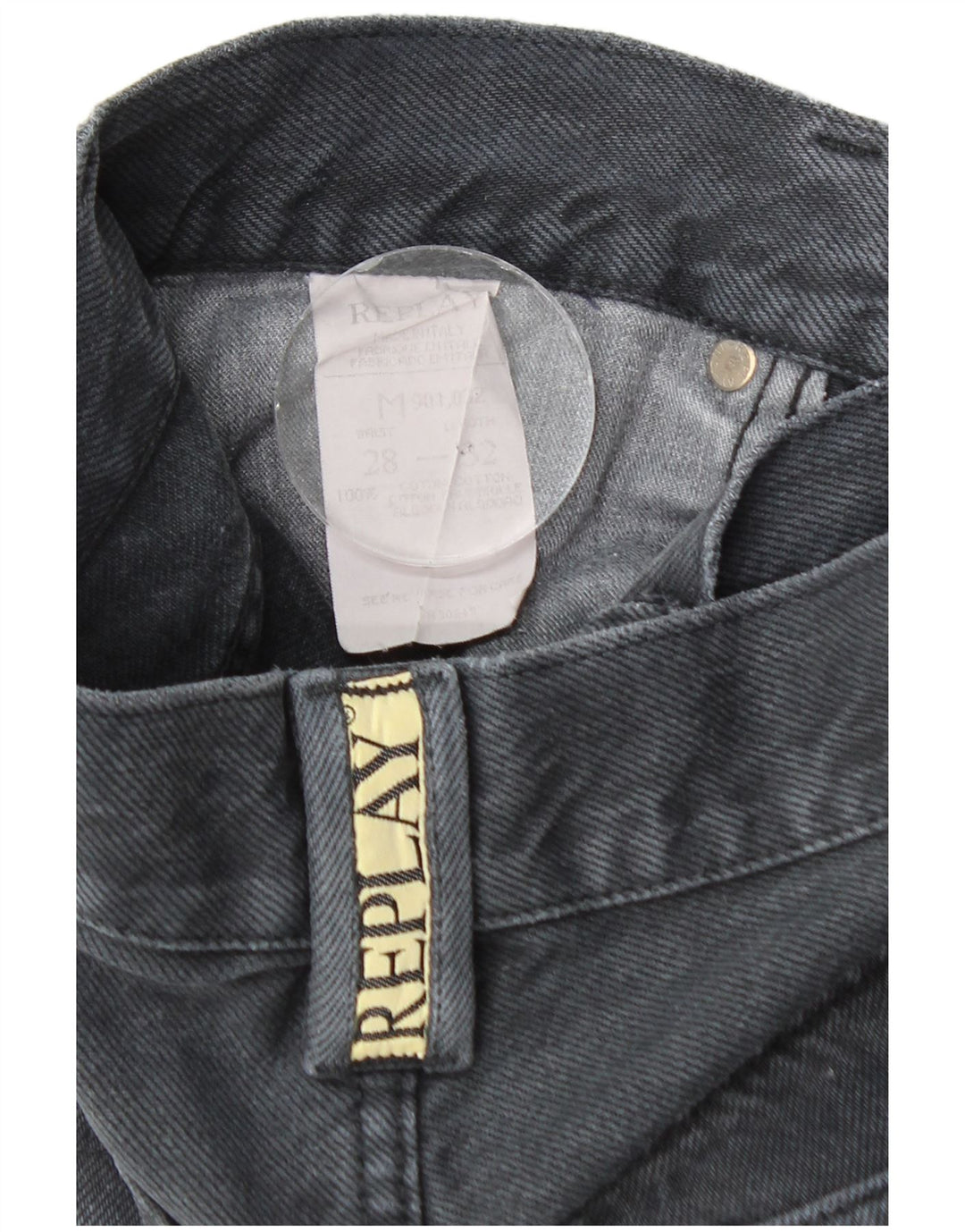 Replay Herren Straight Jeans W28 L32 Graue Baumwolle