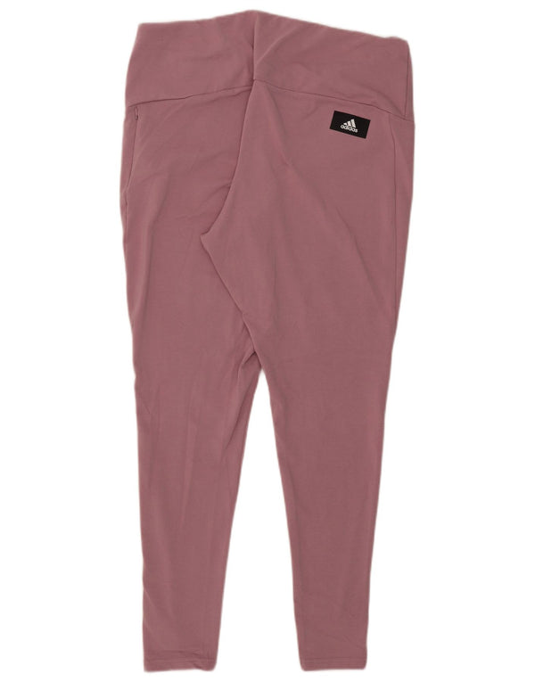 Adidas Damen Graphic Leggings UK 24/26 2XL Rosa Baumwolle