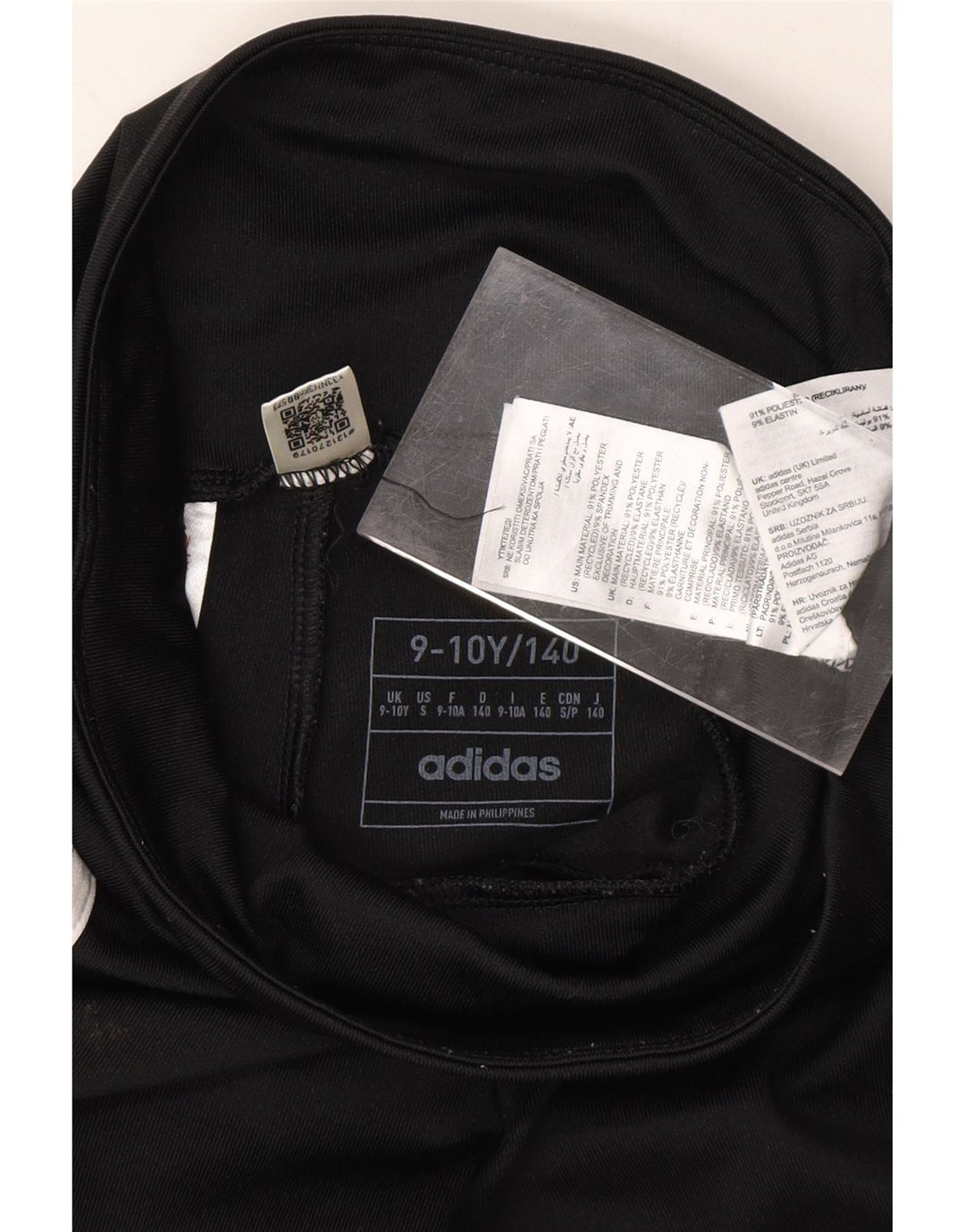 ADIDAS Girls Aeroready Leggings 9-10 Years  Black Polyester Vintage Adidas and Second-Hand Adidas from Messina Hembry 