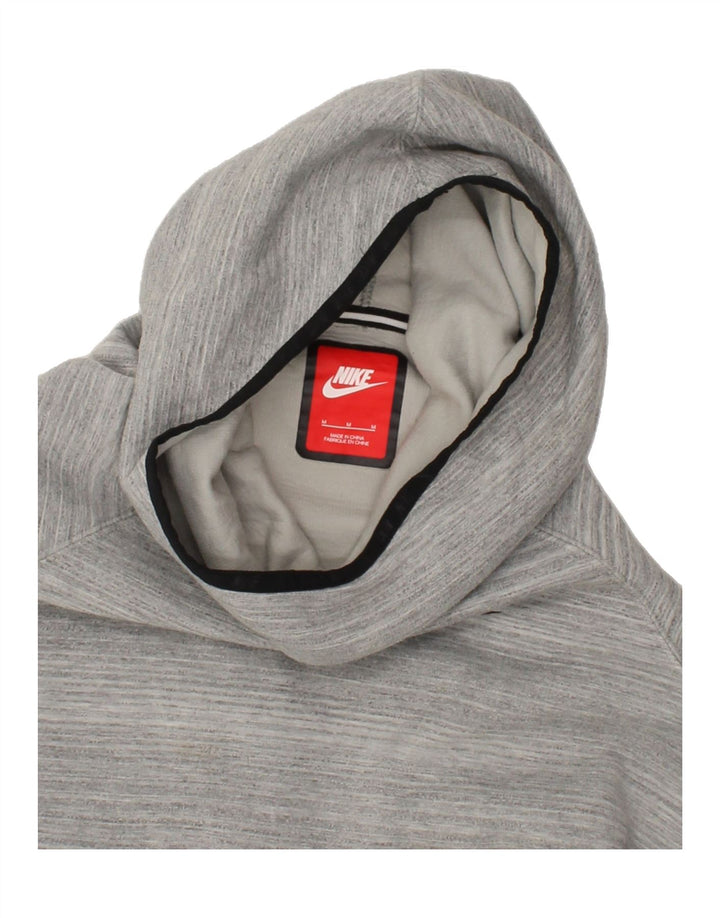 NIKE Womens Crop Hoodie Jumper UK 12 Medium Grey Polyester Vintage Nike and Second-Hand Nike from Messina Hembry 