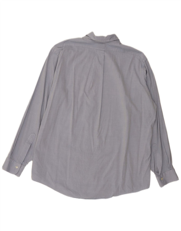 Brooks Brothers Herrenhemd Größe 17 XL Blaue Baumwolle