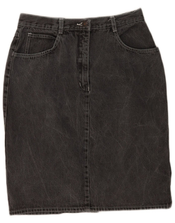 Vintage Damen Jeansrock IT 42 Medium W28 Graue Baumwolle