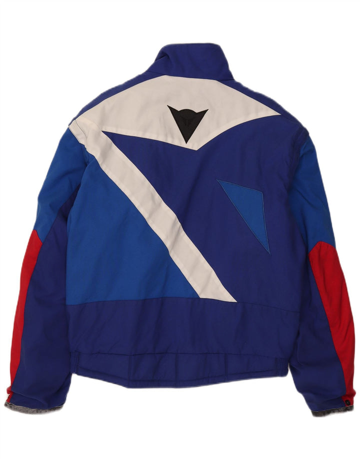 Dainese Herren Racer-Jacke, Größe 54, groß, blaues Colourblock-Nylon