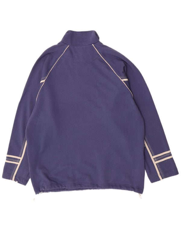 Lotto Herren-Sweatshirt mit Reißverschluss am Hals, UK 42/44 XL, blaue Baumwolle