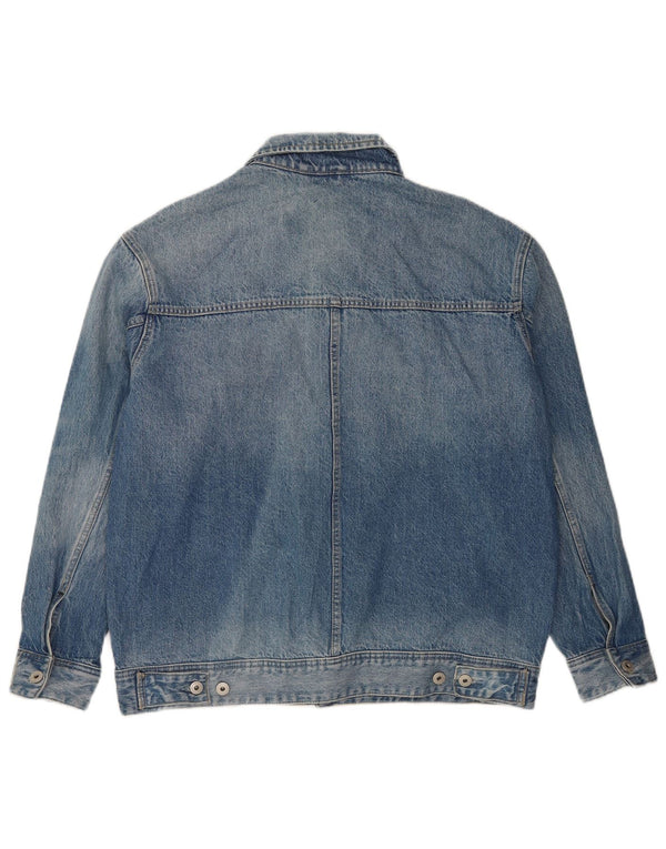 Superdry Mens Denim Jacket UK 40 Large Blue Cotton
