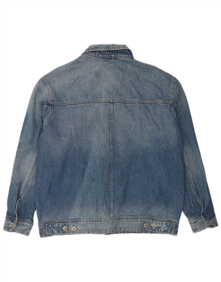 Superdry Herren Jeansjacke UK 40 Large Blau Baumwolle