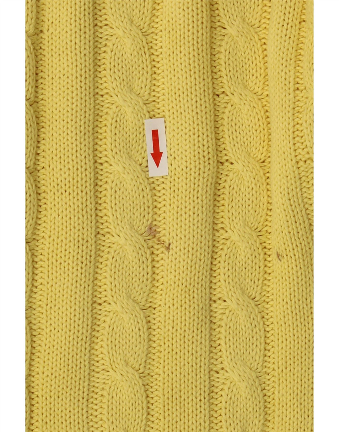 MARRONETTO Herren-Pullover mit V-Ausschnitt aus mittelgelber Baumwolle