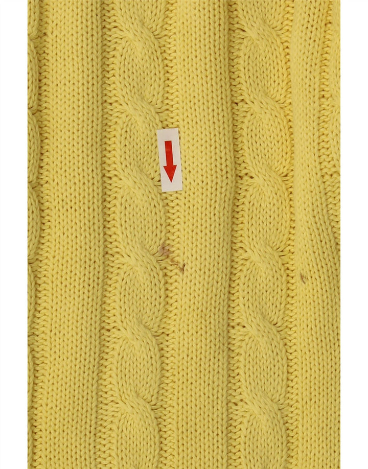 MARRONETTO Herren-Pullover mit V-Ausschnitt aus mittelgelber Baumwolle