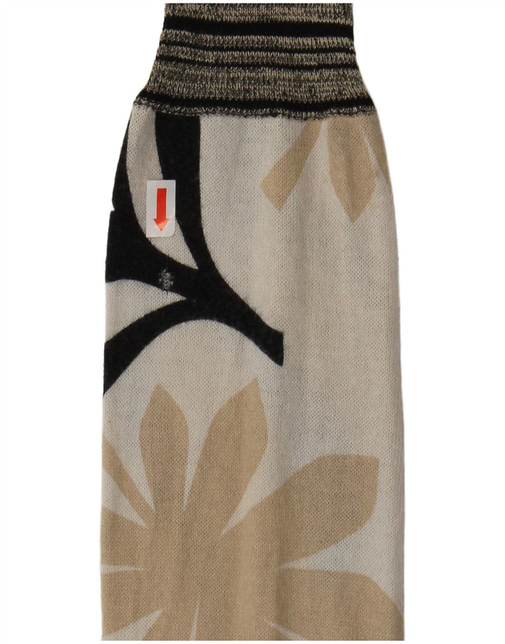 ICEBERG Damen-Cardigan-Pullover UK 6 XS Off White Floral Cotton