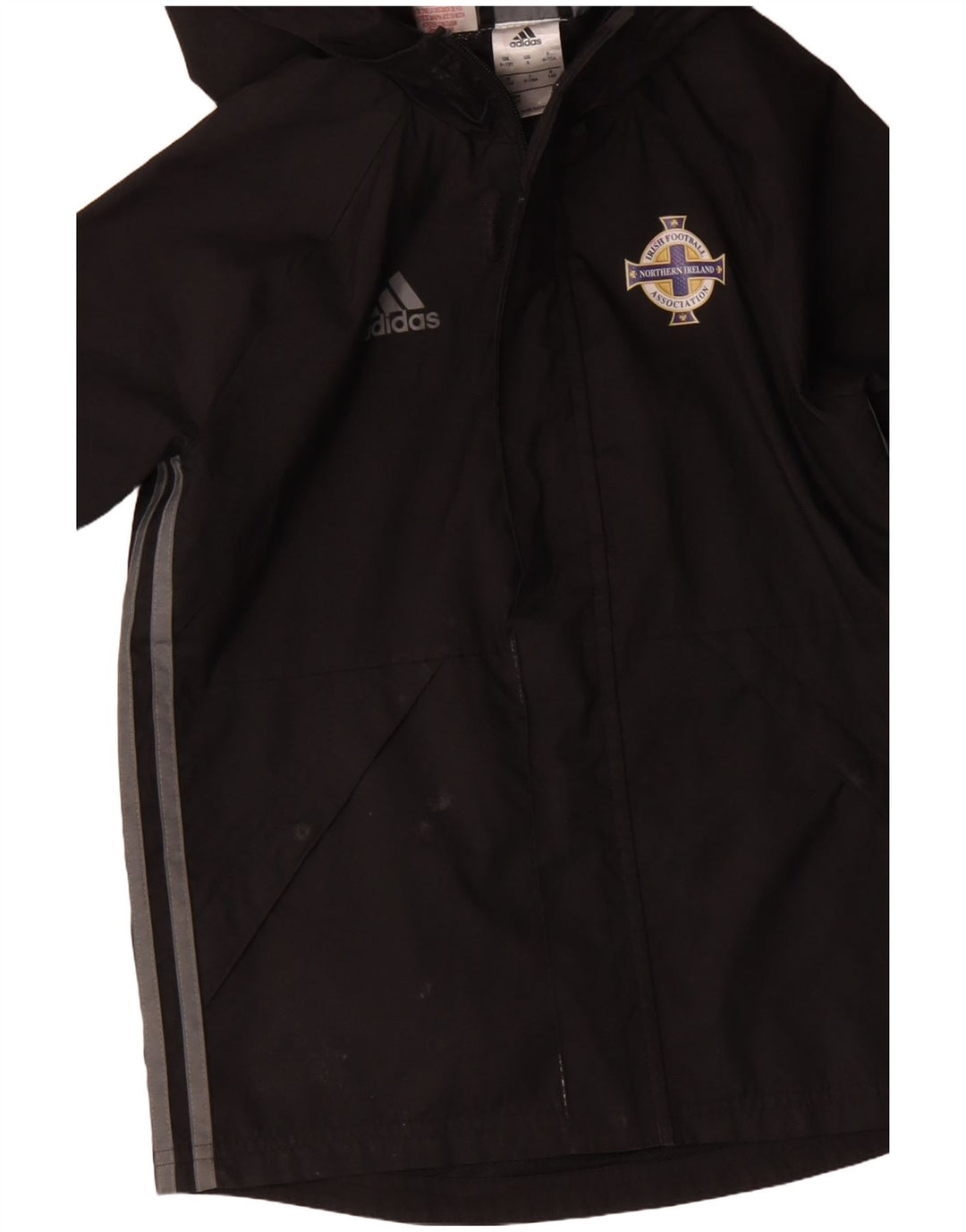 Adidas Jungen Graphic Hooded Windbreaker Jacke 9–10 Jahre, schwarzes Polyester