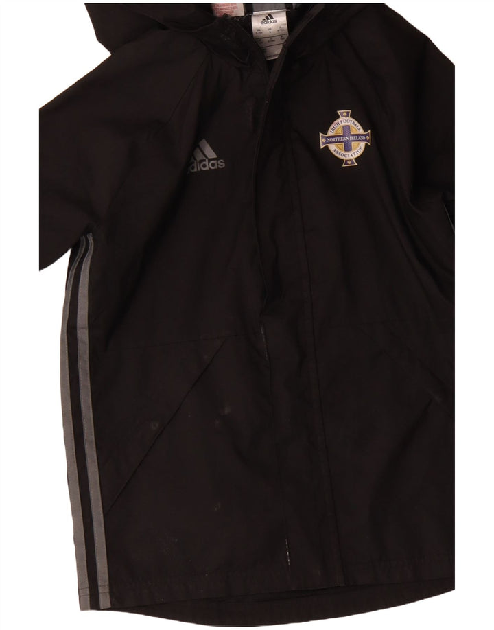 Adidas Jungen Graphic Hooded Windbreaker Jacke 9–10 Jahre, schwarzes Polyester