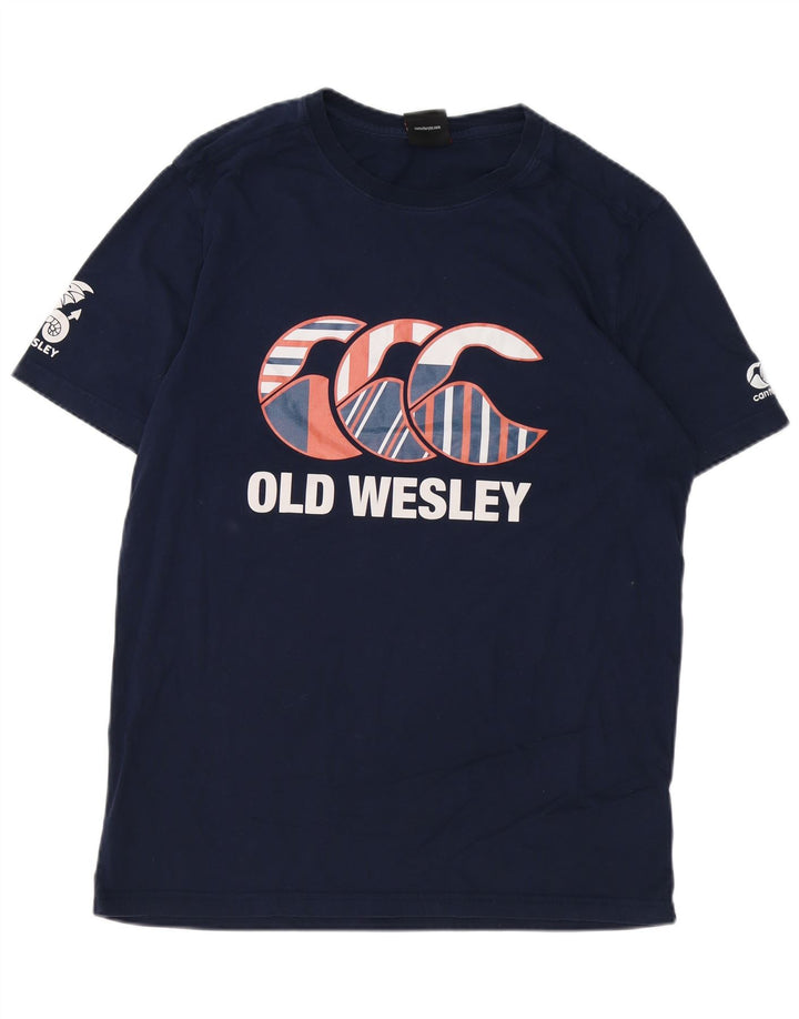 CANTERBURY Herren-Grafik-T-Shirt-Oberteil XL aus marineblauer Baumwolle