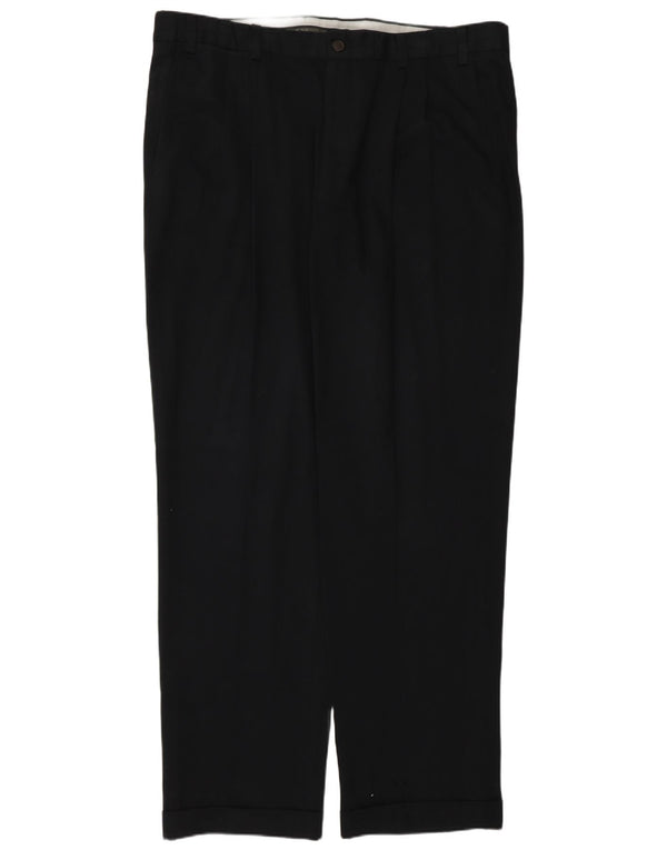Eddie Bauer Mens Tall Pegged Chino Hose W40 L34 Schwarz Baumwolle
