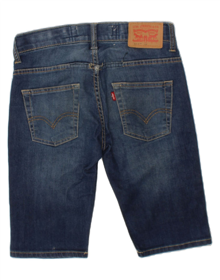 LEVI'S Boys 511 Slim Denim Shorts 9-10 Years W25  Navy Blue Cotton Vintage Levi's and Second-Hand Levi's from Messina Hembry 