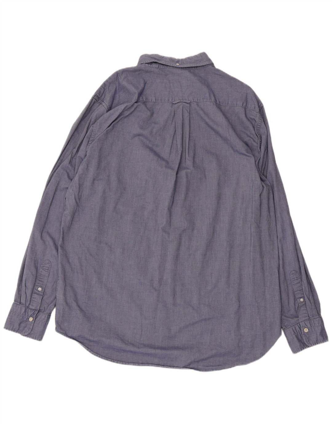 Gant Herren-Hemd mit normaler Passform, Größe 45/46, 2XL, blaue Baumwolle