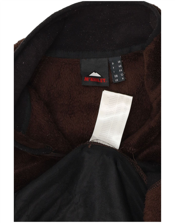 McKinley Damen-Fleecejacke mit Grafik, UK 12, Mittelbraun, Farbblock