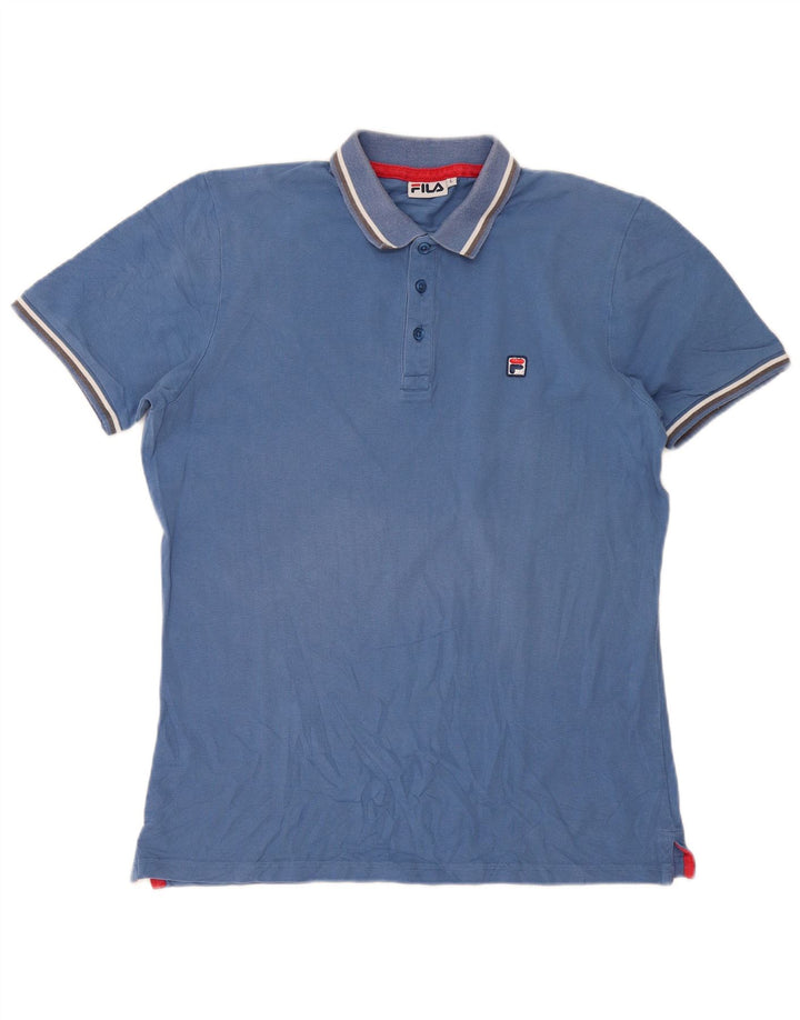 Fila Herren-Poloshirt, groß, blau gestreift