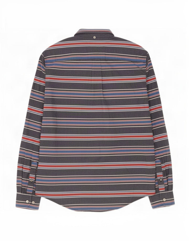 Tommy Hilfiger Herrenhemd mittelblau gestreift aus Baumwolle