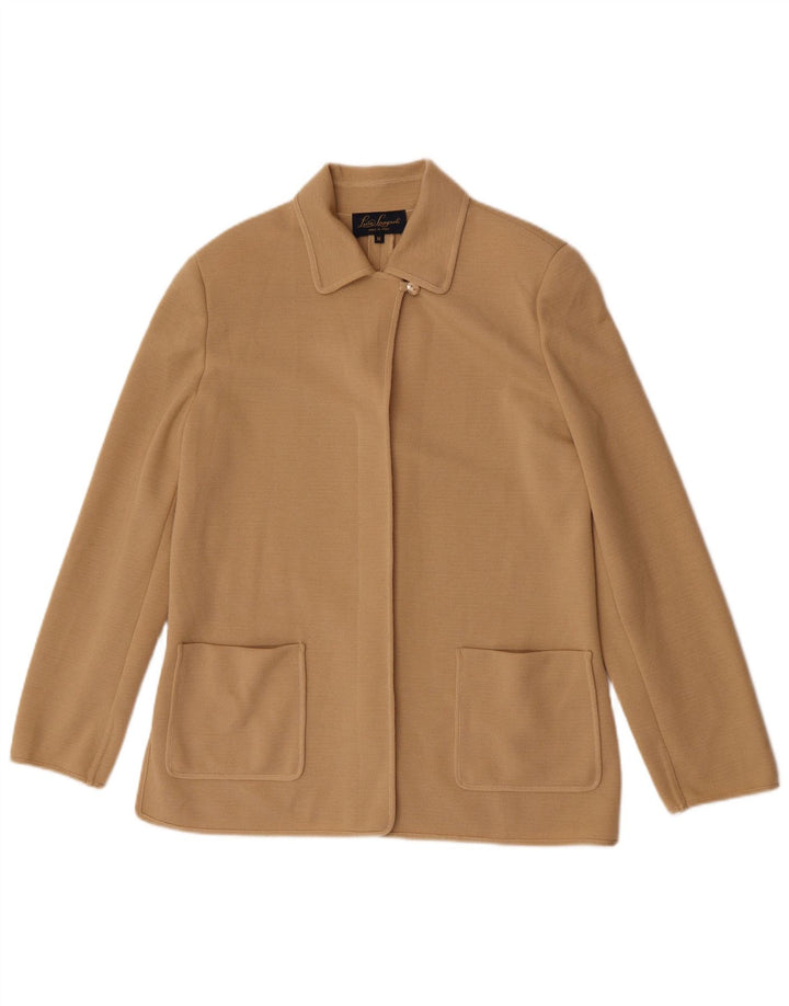 Luisa Spagnoli Damen Strickjacke UK 14 Mittelbeige Wolle