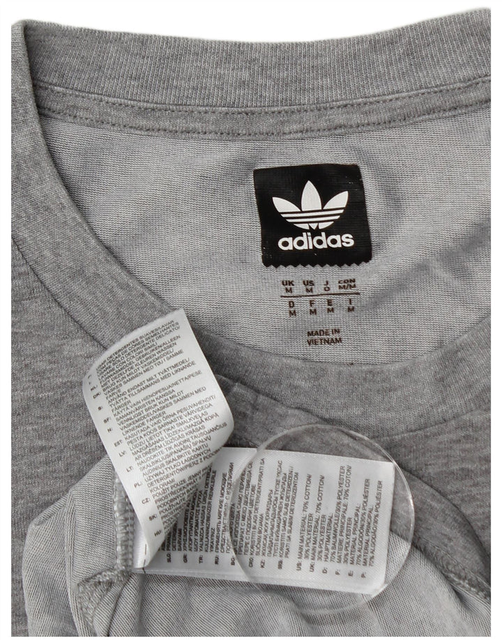 Adidas Herren T-Shirt Top mittelgraue Baumwolle