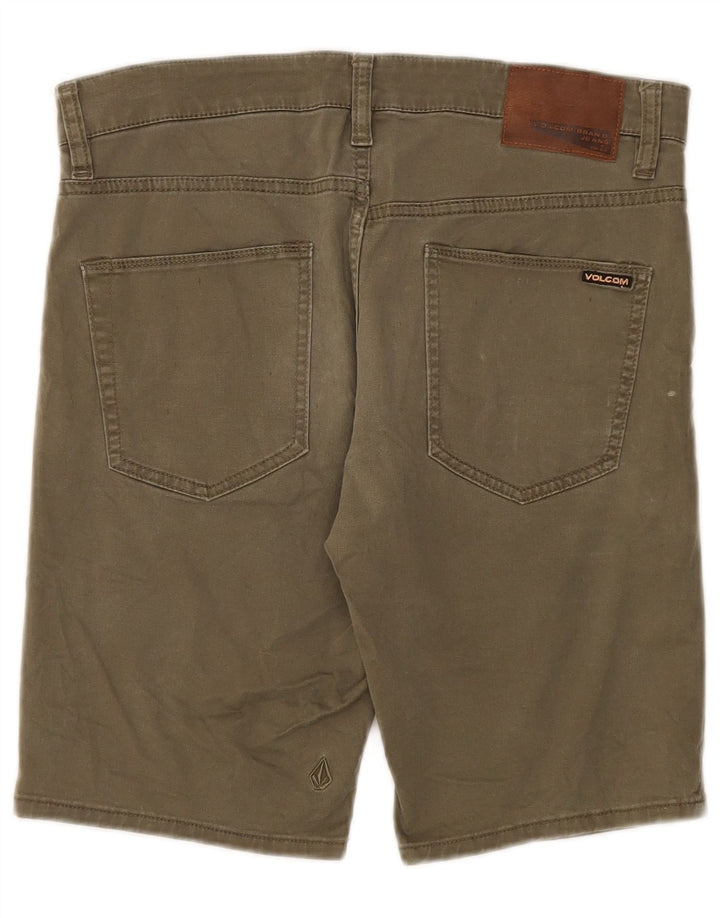 Volcom Herren Solver Denim Shorts W30 Medium Khaki Baumwolle