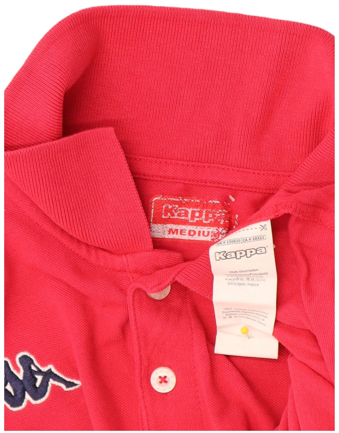 Kappa Herren-Poloshirt aus mittelrosa Baumwolle