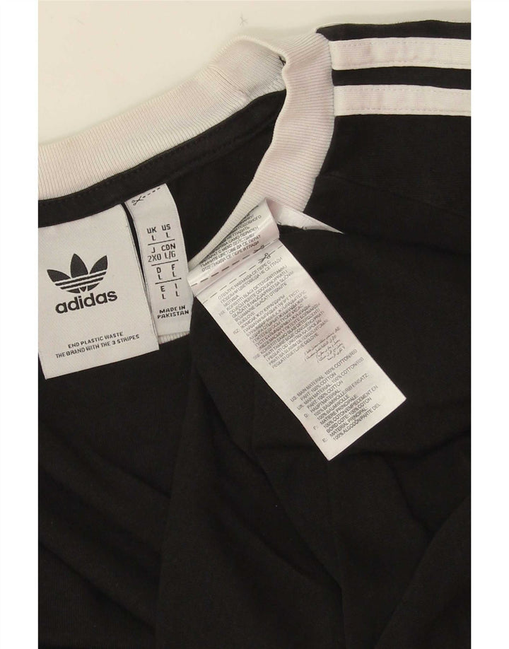 Adidas Herren T-Shirt Top Large Schwarz Baumwolle
