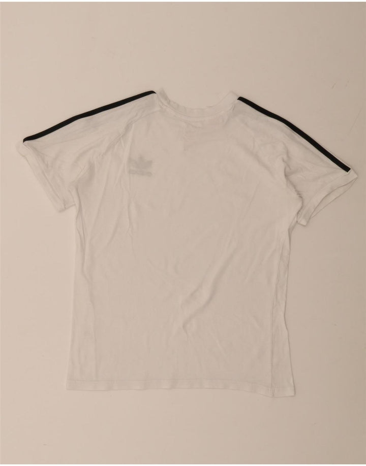 Adidas Damen T-Shirt Top UK 12/14 Medium Weiß