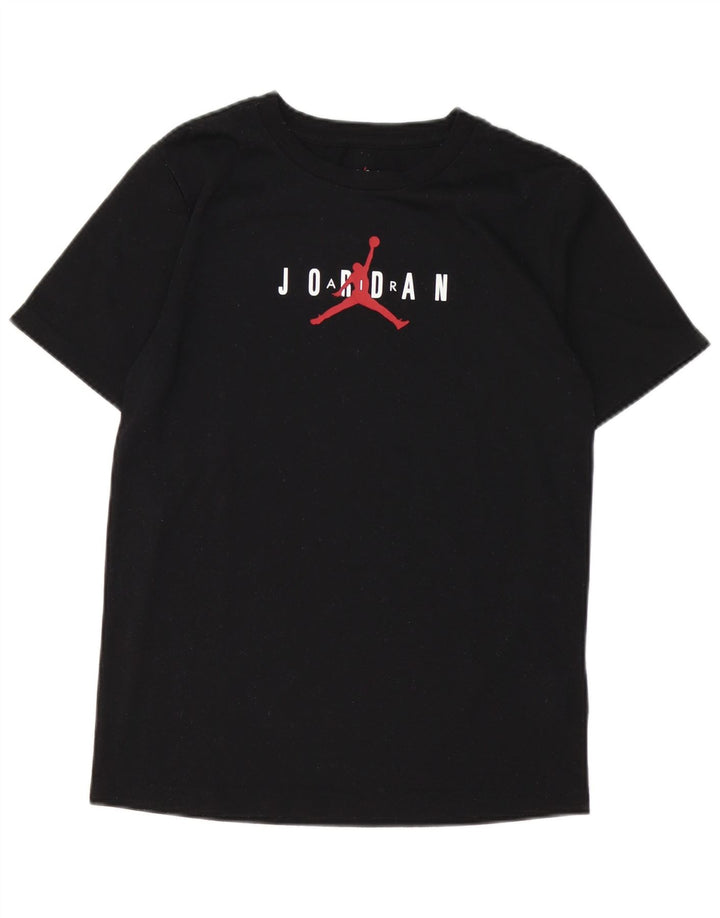 Jordan T-Shirt mit Grafik für Jungen, 12–13 Jahre, Größe L, aus schwarzem Polyester