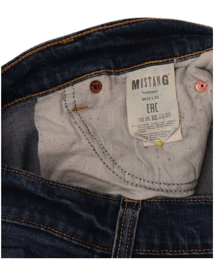 Mustang Damen Tramper Slim Jeans W32 L32 Blaue Baumwolle