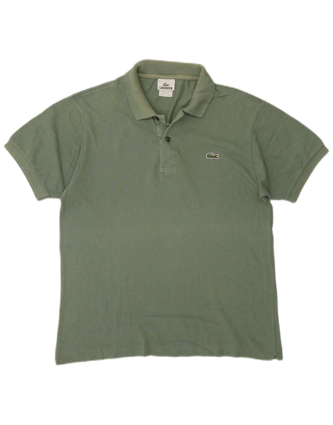 Lacoste Herren-Poloshirt, Größe 4, mittelgrüne Baumwolle