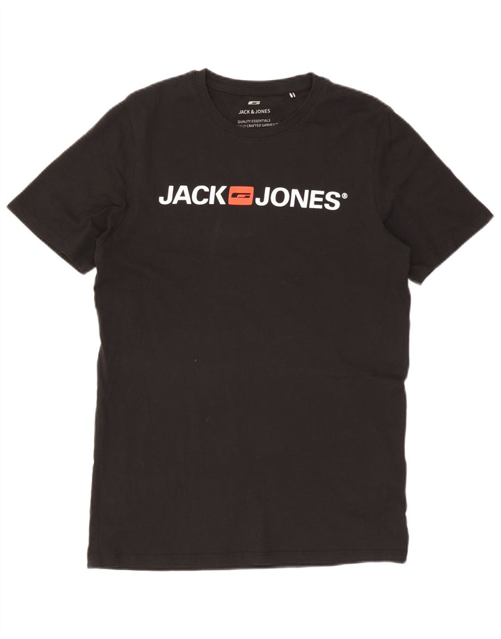 Jack & Jones Herren-T-Shirt mit Grafik, Größe L, Schwarz