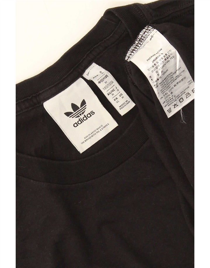 Adidas Herren T-Shirt Top Medium Schwarz Baumwolle