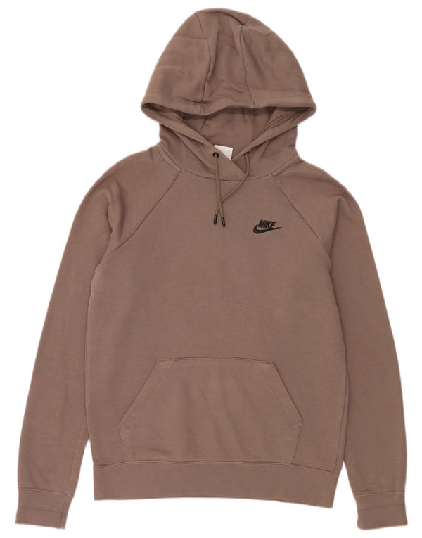 Nike Damen-Pullover mit übergroßem Kapuzenpullover, Gr. 6, XS, graue Baumwolle