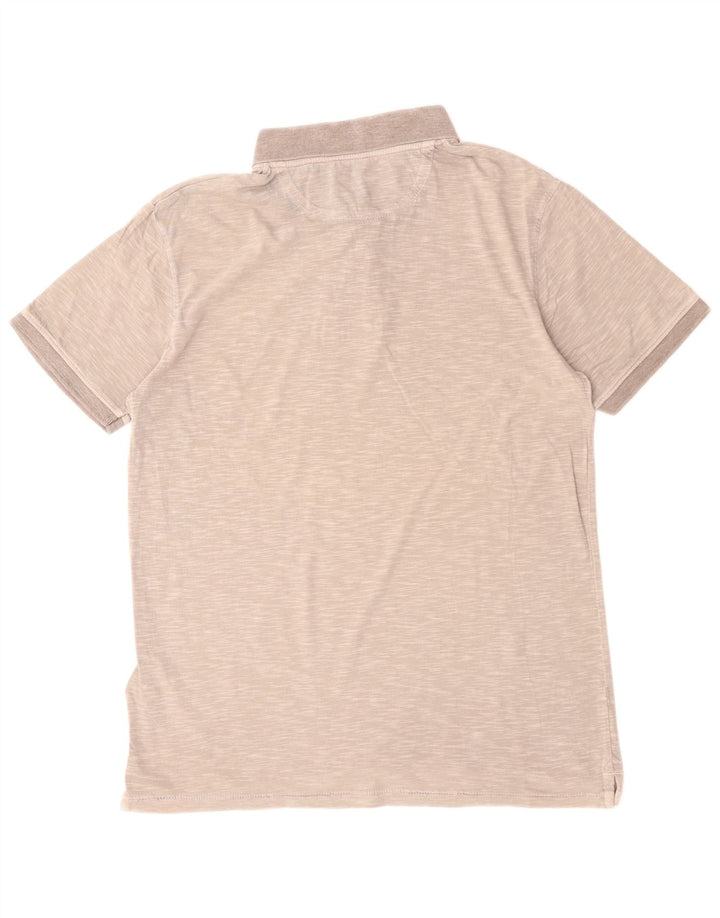 TIMBERLAND Herren-Poloshirt mit schmaler Passform, mittelgrau gesprenkelte Baumwolle