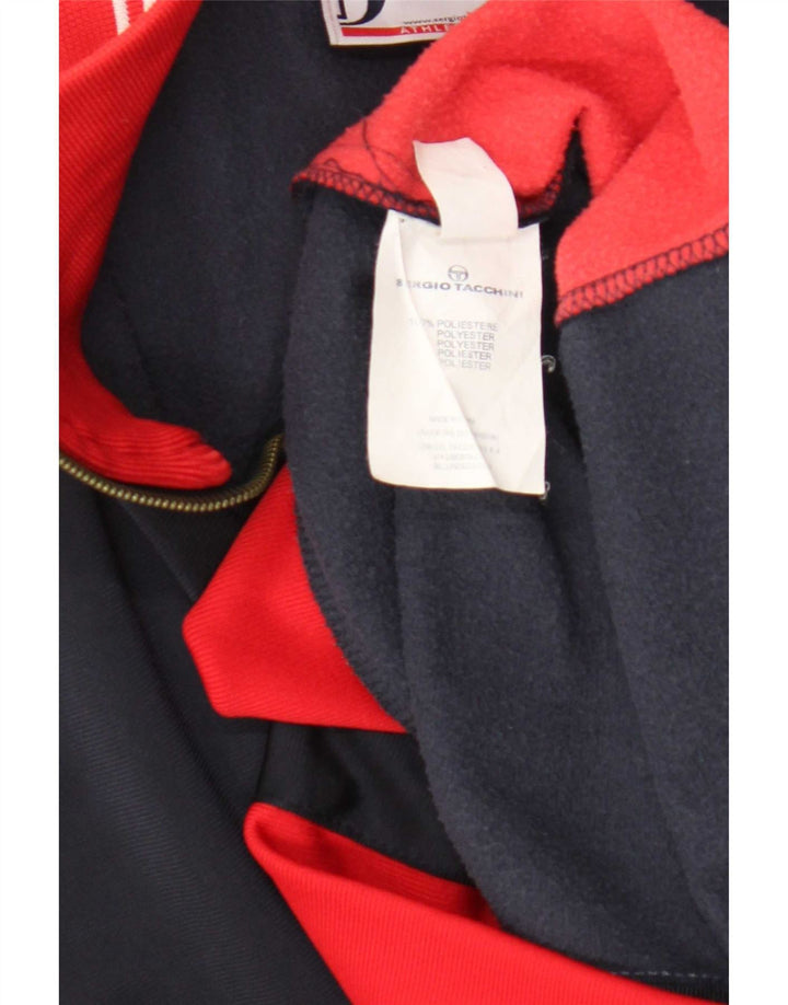 Sergio Tacchini Herren-Trainingsanzugoberteil, Jacke, 2XL, Marineblau, Farbblock
