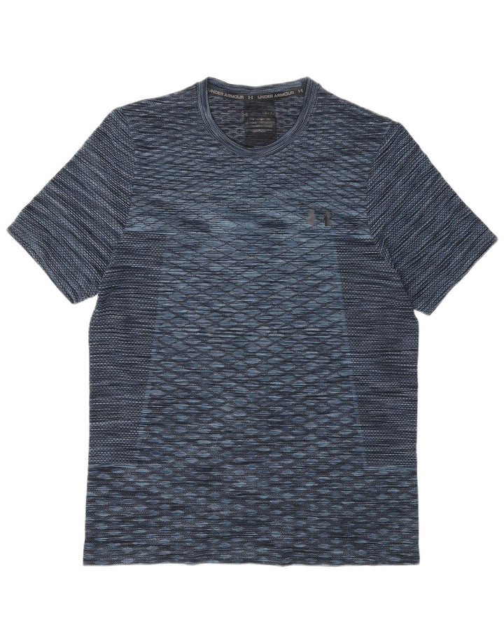 Under Armour Herren T-Shirt Top Large Blau meliert Polyester Sport