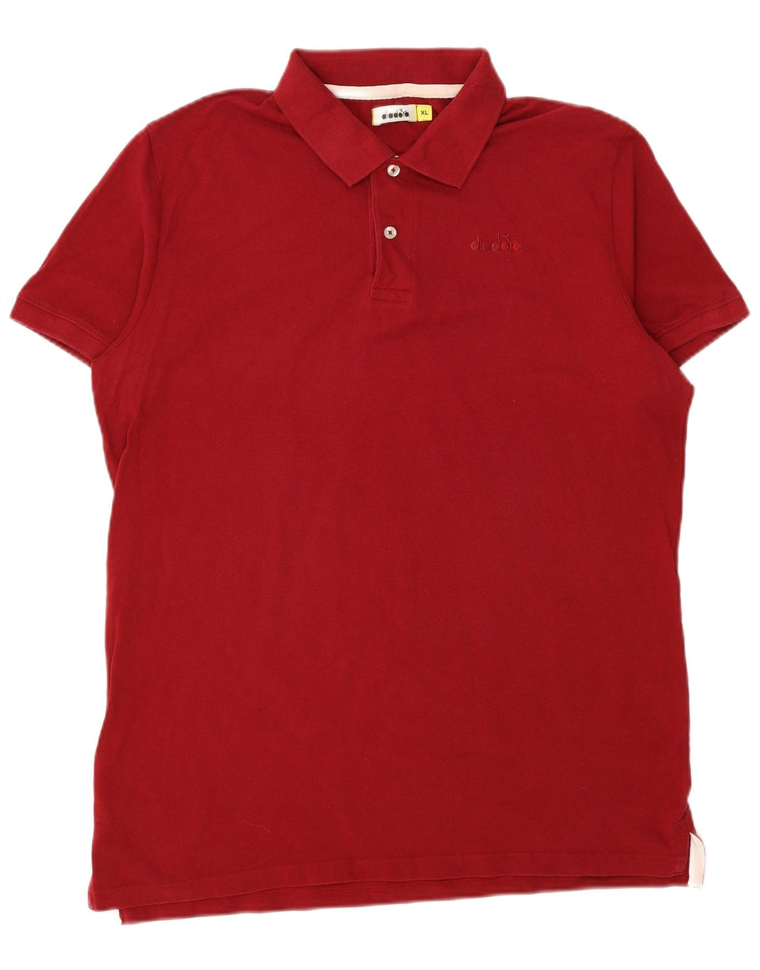 Diadora Herren Poloshirt XL, rote Baumwolle