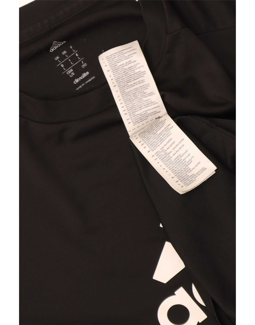 Adidas Herren Grafik T-Shirt Top Large Schwarz Polyester Sport