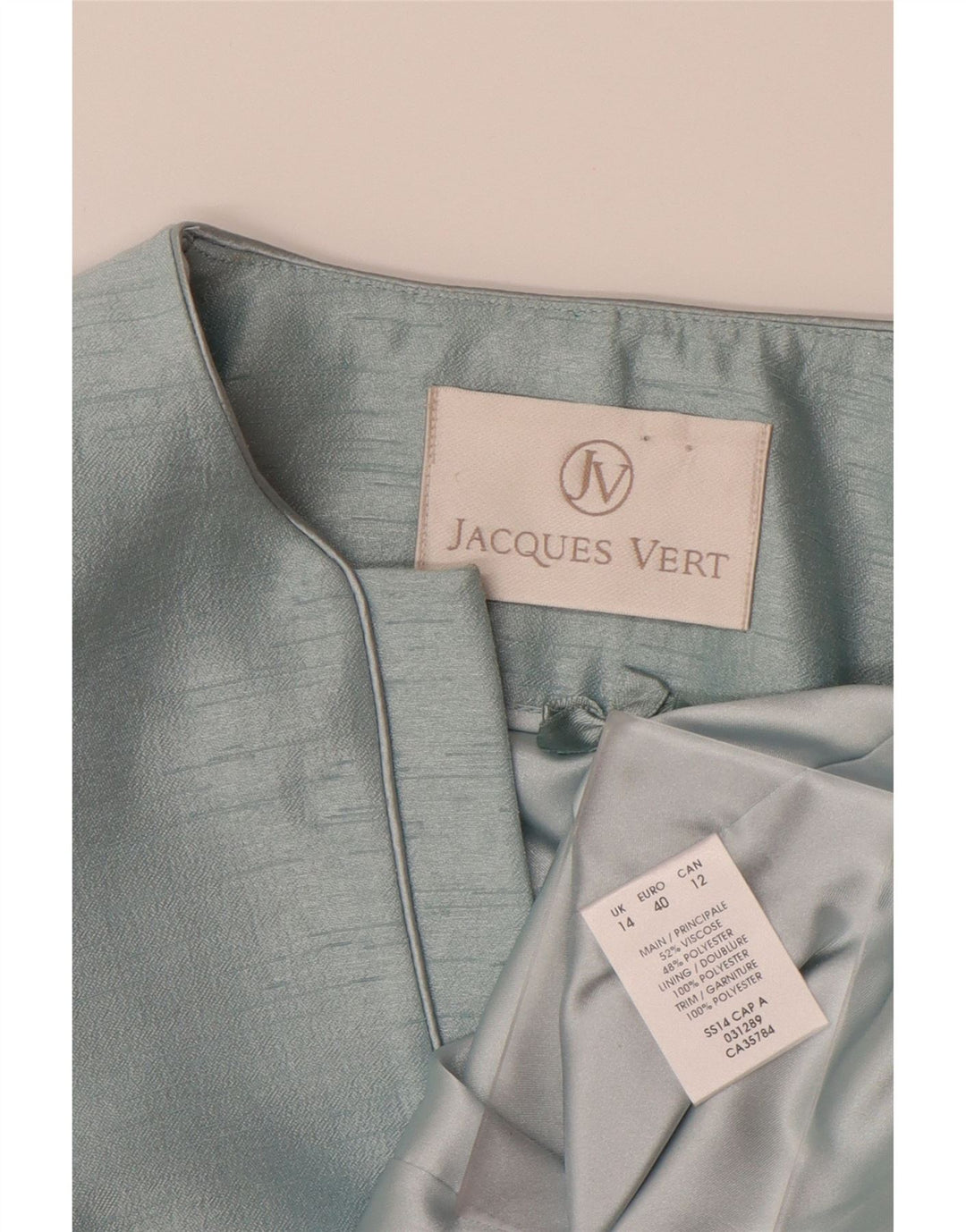 JACQUES VERT Damen-Blazerjacke mit 3/4-Ärmeln und 1 Knopf, Gr. 14, Blau