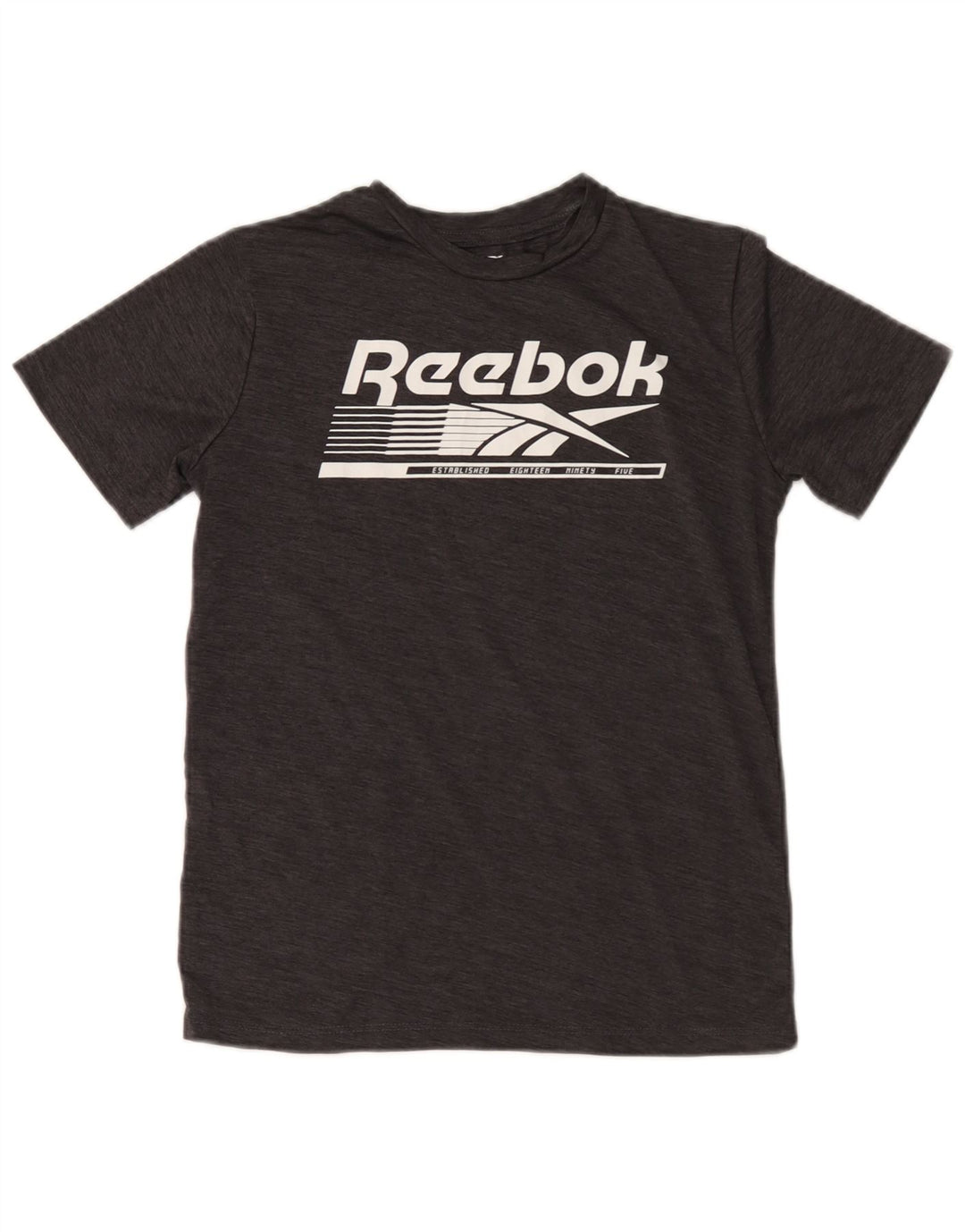 Reebok Grafik-T-Shirt für Jungen, 10–11 Jahre, mittelgraues Polyester