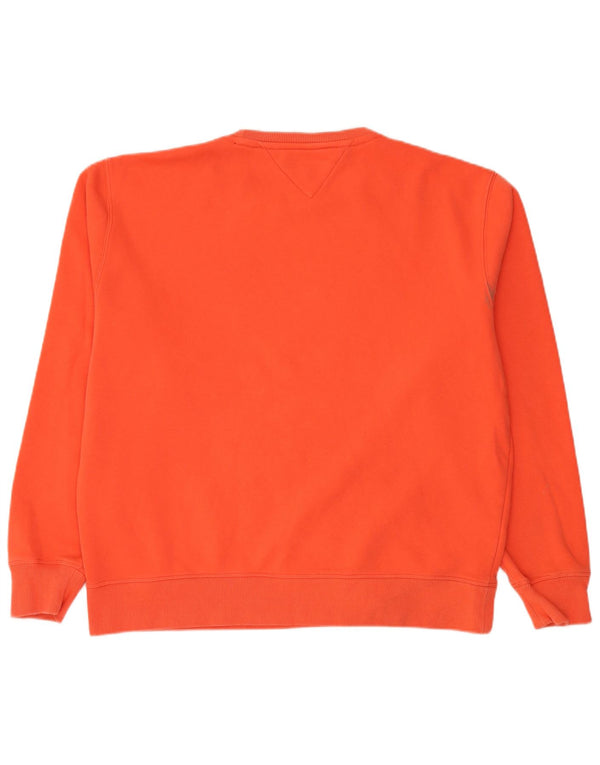 TOMMY HILFIGER Herren Sweatshirt Pullover 2XL Orange Baumwolle