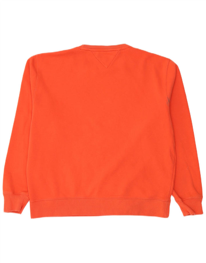 TOMMY HILFIGER Herren Sweatshirt Pullover 2XL Orange Baumwolle