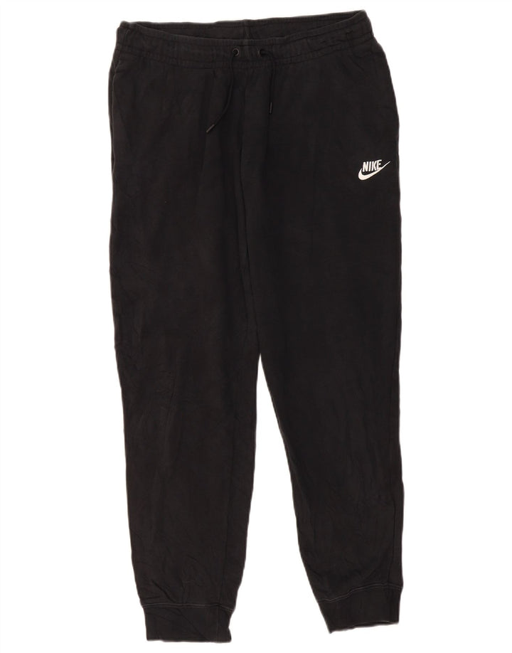 NIKE Damen-Trainingshose, Jogginghose, UK 14, mittelschwarz, Baumwolle